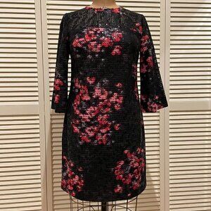 TRINA TURK MINI DRESS Bell Sleeves NWT Size 6 Shimmering